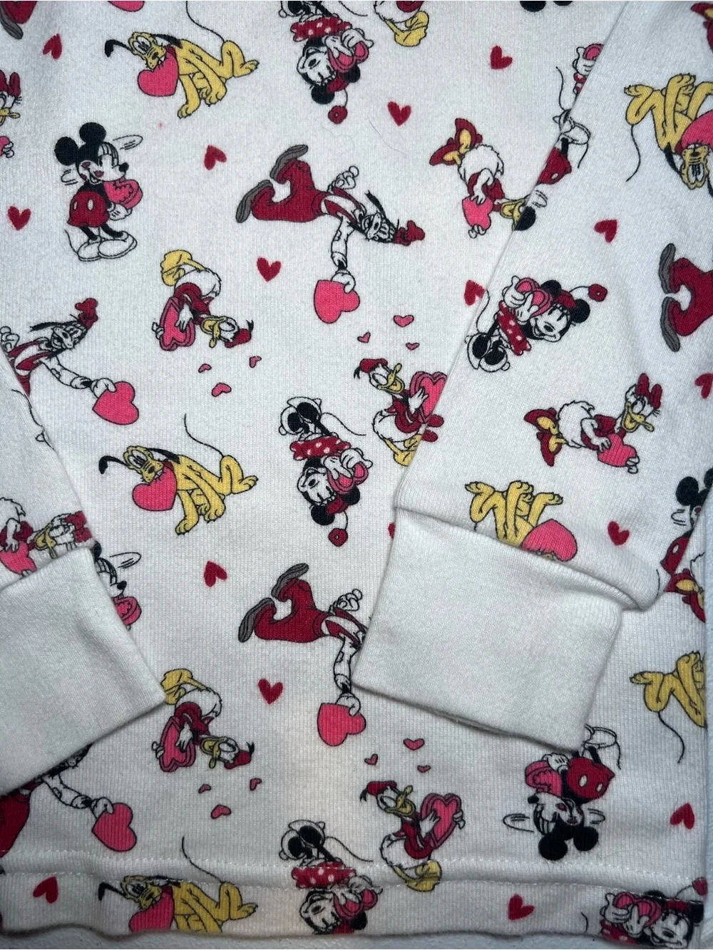 Janie and Jack White Minnie Mouse Print Pajama‎ Set with Red & Yellow Accents